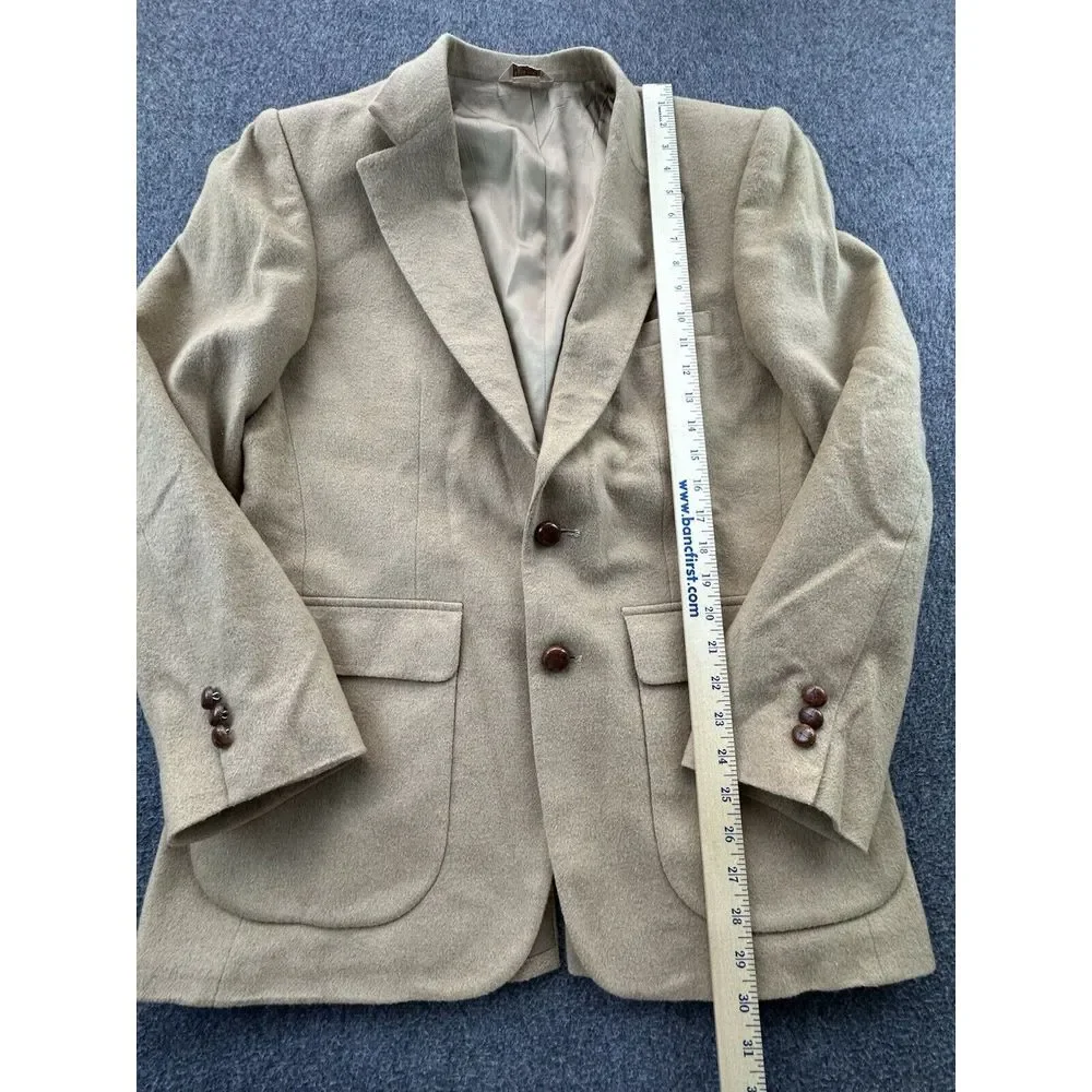 Stafford Blazer Men 39 Tan Fleece Lined Pockets Jacket Sports Coat‎ Business